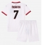 AC Milan Alvaro Morata #7 Replika Bortatröja Barn 2024-25 Kortärmad (+ byxor)