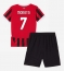 AC Milan Alvaro Morata #7 Replika Hemmatröja Barn 2024-25 Kortärmad (+ byxor)