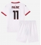 AC Milan Christian Pulisic #11 Replika Bortatröja Barn 2024-25 Kortärmad (+ byxor)