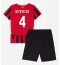 AC Milan Ismael Bennacer #4 Replika Hemmatröja Barn 2024-25 Kortärmad (+ byxor)