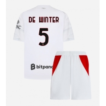 AC Milan Koni De Winter #5 Replika Bortatröja Barn 2026-27 Kortärmad (+ byxor)