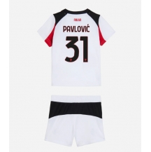 AC Milan Strahinja Pavlovic #31 Replika Bortatröja Barn 2025-26 Kortärmad (+ byxor)