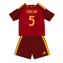AS Roma Evan Ndicka #5 Replika Hemmatröja Barn 2026-27 Kortärmad (+ byxor)