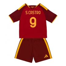 AS Roma Santiago Castro #9 Replika Hemmatröja Barn 2026-27 Kortärmad (+ byxor)
