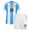 Argentina Alexis Mac Allister #20 Replika Hemmatröja Barn Copa America 2024 Kortärmad (+ byxor)