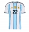 Argentina Lautaro Martinez #22 Replika Hemmatröja Dam VM 2026 Kortärmad