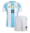 Argentina Lionel Messi #10 Replika Hemmatröja Barn Copa America 2024 Kortärmad (+ byxor)