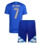 Argentina Rodrigo De Paul #7 Replika Bortatröja Barn Copa America 2024 Kortärmad (+ byxor)