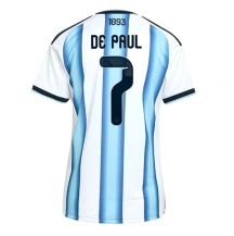Argentina Rodrigo De Paul #7 Replika Hemmatröja Dam VM 2026 Kortärmad