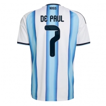 Argentina Rodrigo De Paul #7 Replika Hemmatröja VM 2026 Kortärmad