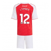 Arsenal Jurrien Timber #12 Replika Hemmatröja Barn 2025-26 Kortärmad (+ byxor)