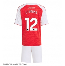 Arsenal Jurrien Timber #12 Replika Hemmatröja Barn 2025-26 Kortärmad (+ byxor)