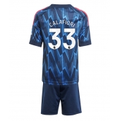Arsenal Riccardo Calafiori #33 Replika Bortatröja Barn 2025-26 Kortärmad (+ byxor)