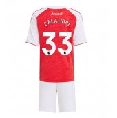 Arsenal Riccardo Calafiori #33 Replika Hemmatröja Barn 2025-26 Kortärmad (+ byxor)