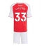 Arsenal Riccardo Calafiori #33 Replika Hemmatröja Barn 2025-26 Kortärmad (+ byxor)