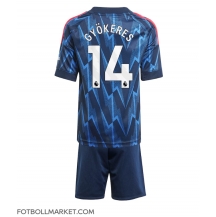 Arsenal Viktor Gyokeres #14 Replika Bortatröja Barn 2025-26 Kortärmad (+ byxor)