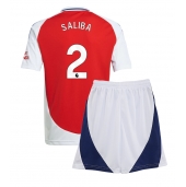 Arsenal William Saliba #2 Replika Hemmatröja Barn 2024-25 Kortärmad (+ byxor)