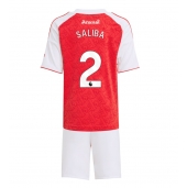 Arsenal William Saliba #2 Replika Hemmatröja Barn 2025-26 Kortärmad (+ byxor)