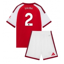 Arsenal William Saliba #2 Replika Hemmatröja Barn 2026-27 Kortärmad (+ byxor)