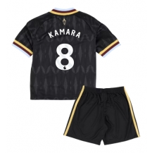 Aston Villa Boubacar Kamara #8 Replika Bortatröja Barn 2026-27 Kortärmad (+ byxor)