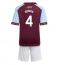 Aston Villa Ezri Konsa #4 Replika Hemmatröja Barn 2025-26 Kortärmad (+ byxor)