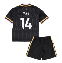 Aston Villa Pau Torres #14 Replika Bortatröja Barn 2026-27 Kortärmad (+ byxor)