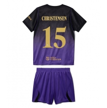 Barcelona Andreas Christensen #15 Replika Bortatröja Barn 2026-27 Kortärmad (+ byxor)