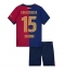 Barcelona Andreas Christensen #15 Replika Hemmatröja Barn 2024-25 Kortärmad (+ byxor)