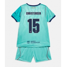 Barcelona Andreas Christensen #15 Replika Tredjetröja Barn 2026-27 Kortärmad (+ byxor)