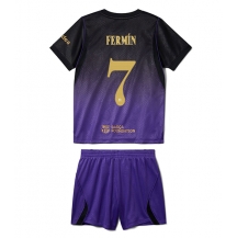 Barcelona Fermin Lopez #7 Replika Bortatröja Barn 2026-27 Kortärmad (+ byxor)