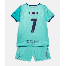 Barcelona Fermin Lopez #7 Replika Tredjetröja Barn 2026-27 Kortärmad (+ byxor)