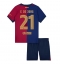 Barcelona Frenkie de Jong #21 Replika Hemmatröja Barn 2024-25 Kortärmad (+ byxor)