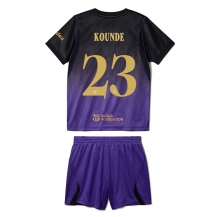 Barcelona Jules Kounde #23 Replika Bortatröja Barn 2026-27 Kortärmad (+ byxor)