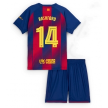 Barcelona Marcus Rashford #14 Replika Hemmatröja Barn 2025-26 Kortärmad (+ byxor)