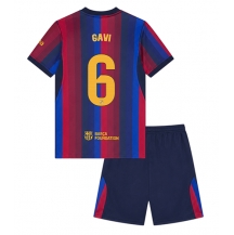 Barcelona Paez Gavi #6 Replika Hemmatröja Barn 2026-27 Kortärmad (+ byxor)