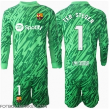 Barcelona Ter Stegen #1 Målvakt Replika Bortatröja Barn 2024-25 Långärmad (+ byxor)