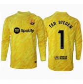 Barcelona Ter Stegen #1 Målvakt Replika Hemmatröja 2024-25 Långärmad