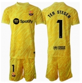 Barcelona Ter Stegen #1 Målvakt Replika Hemmatröja Barn 2024-25 Kortärmad (+ byxor)