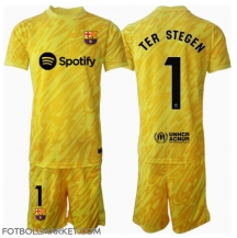 Barcelona Ter Stegen #1 Målvakt Replika Hemmatröja Barn 2024-25 Kortärmad (+ byxor)