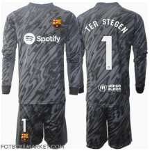 Barcelona Ter Stegen #1 Målvakt Replika Tredjetröja Barn 2024-25 Långärmad (+ byxor)
