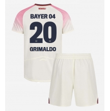 Bayer Leverkusen Alejandro Grimaldo #20 Replika Bortatröja Barn 2025-26 Kortärmad (+ byxor)