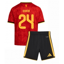 Belgien Amadou Onana #24 Replika Hemmatröja Barn VM 2026 Kortärmad (+ byxor)