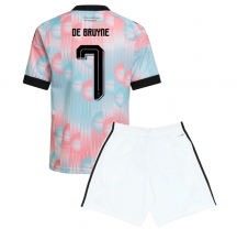 Belgien Kevin De Bruyne #7 Replika Bortatröja Barn VM 2026 Kortärmad (+ byxor)