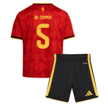 Belgien Maxim De Cuyper #5 Replika Hemmatröja Barn VM 2026 Kortärmad (+ byxor)