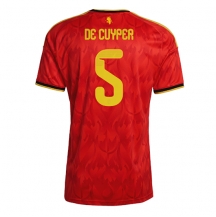 Belgien Maxim De Cuyper #5 Replika Hemmatröja VM 2026 Kortärmad