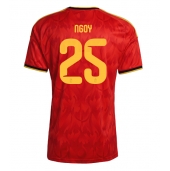 Belgien Nathan Ngoy #25 Replika Hemmatröja VM 2026 Kortärmad