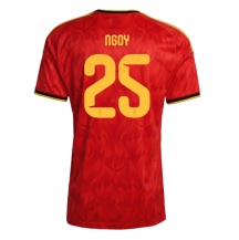 Belgien Nathan Ngoy #25 Replika Hemmatröja VM 2026 Kortärmad