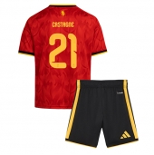 Belgien Timothy Castagne #21 Replika Hemmatröja Barn VM 2026 Kortärmad (+ byxor)