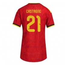 Belgien Timothy Castagne #21 Replika Hemmatröja Dam VM 2026 Kortärmad