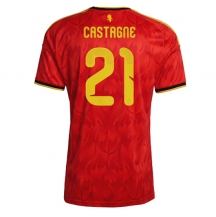 Belgien Timothy Castagne #21 Replika Hemmatröja VM 2026 Kortärmad